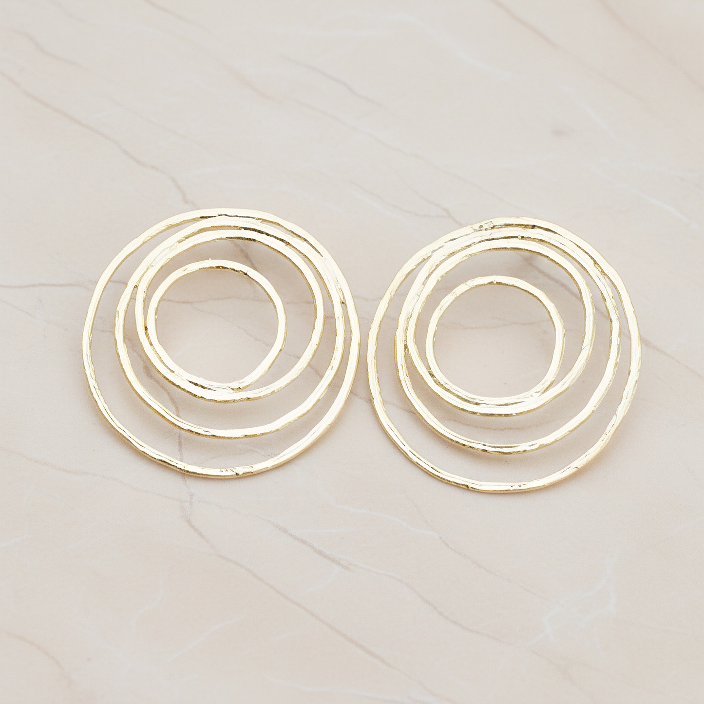 Multi Circle Round Ear Post, 2 Pc (ER.197)