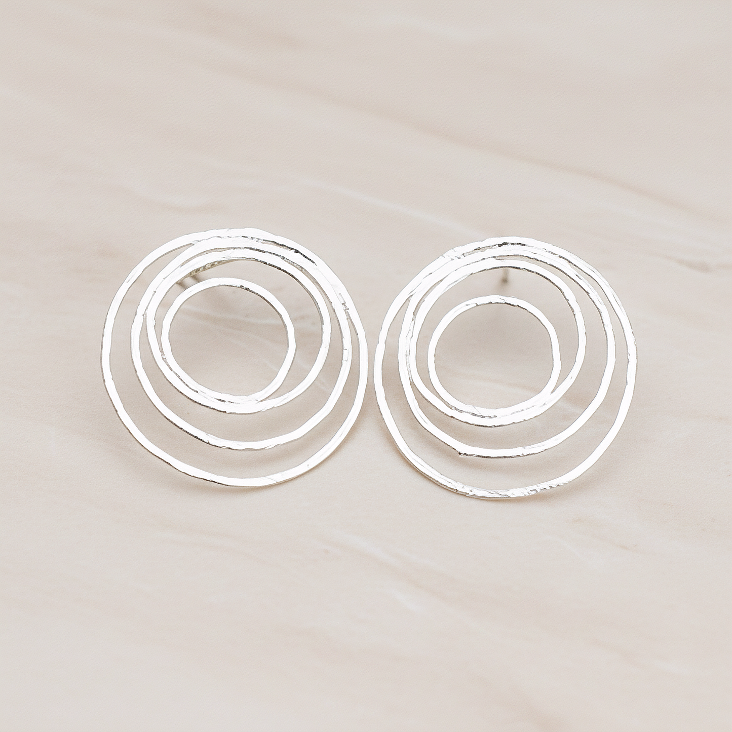 Multi Circle Round Ear Post, 2 Pc (ER.197)
