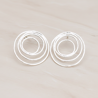 Multi Circle Round Ear Post, 2 Pc (ER.197)