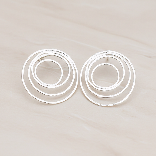 Multi Circle Round Ear Post, 2 Pc (ER.197)