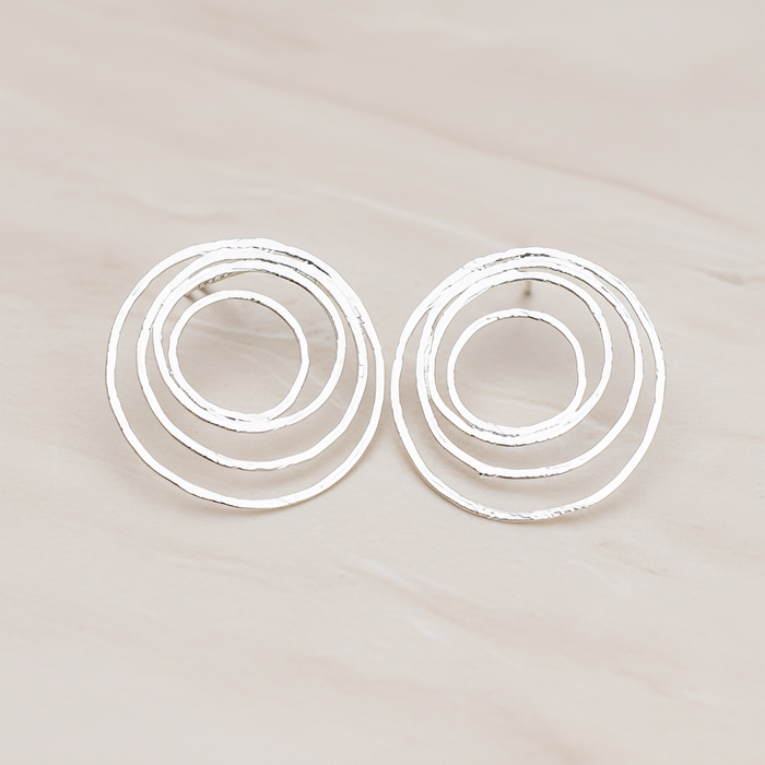 Multi Circle Round Ear Post, 2 Pc (ER.197)