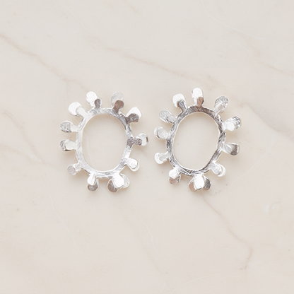 Oval Sun Ear Post, 2 Pc (ER.280)