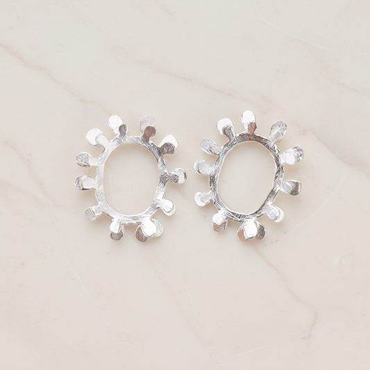 Oval Sun Ear Post, 2 Pc (ER.280)