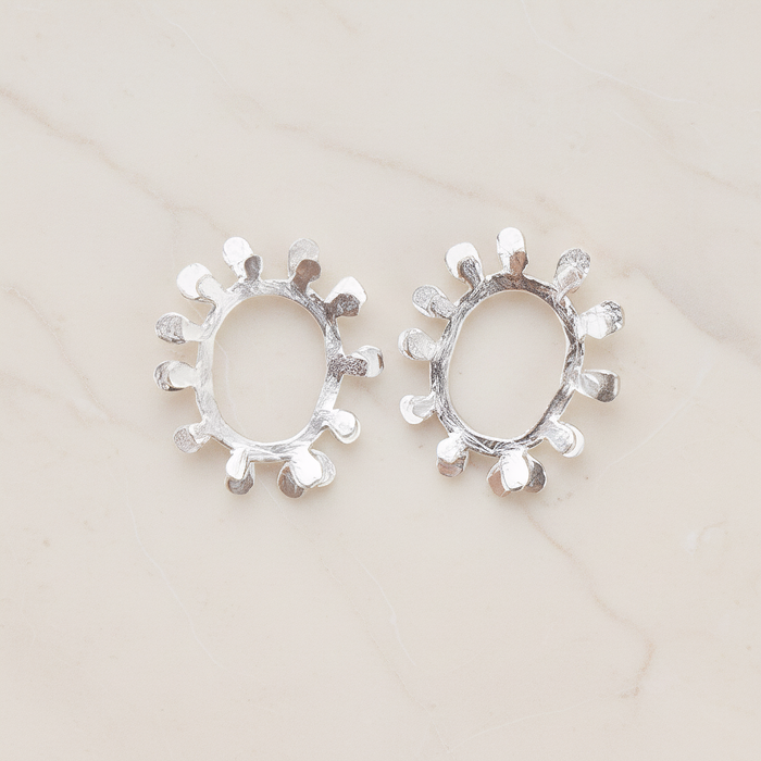 Oval Sun Ear Post, 2 Pc (ER.280)