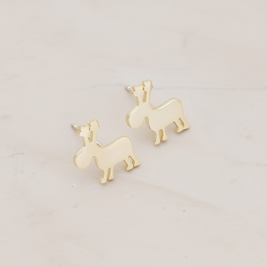 Round Rudolph Ear Post, 2 Pc (ER.297)