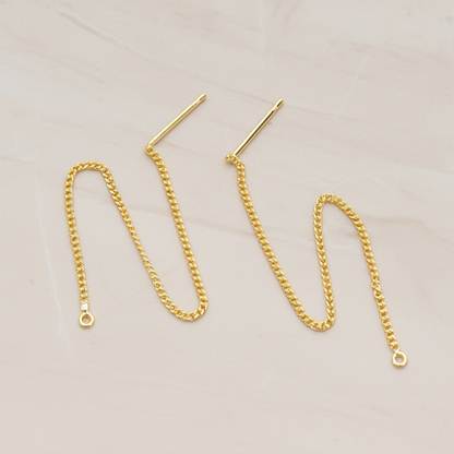Link Chain Ear Post, 2 Pc (ER.303)