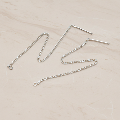 Link Chain Ear Post, 2 Pc (ER.303)