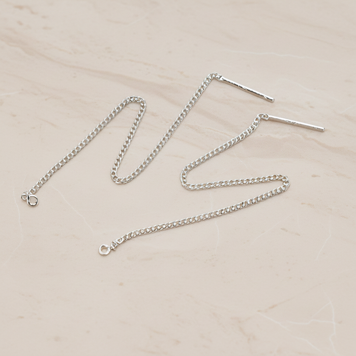 Link Chain Ear Post, 2 Pc (ER.303)