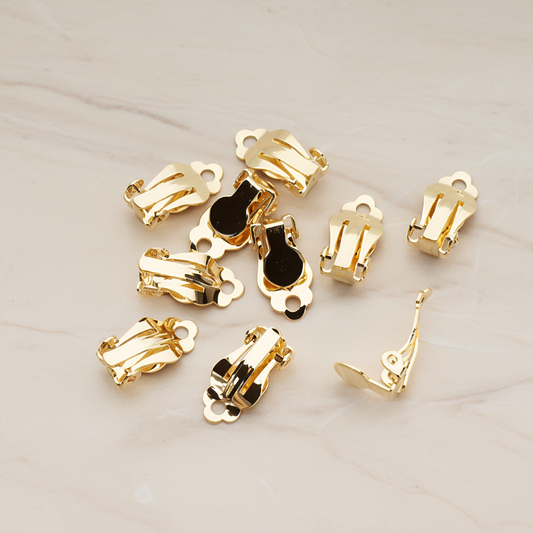 6mm Pad Clip-On Earring Finding for Non-Pierced Ears, 4 Pc (ER.311)