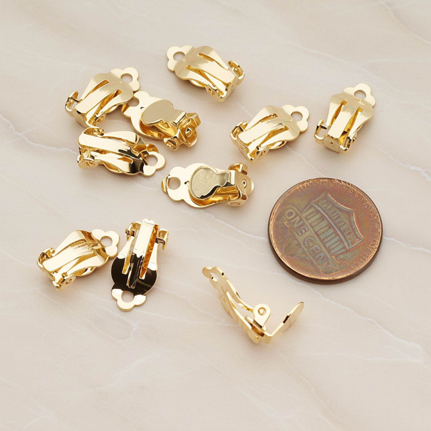 6mm Pad Clip-On Earring Finding for Non-Pierced Ears, 4 Pc - detail view 1 (ER.311)