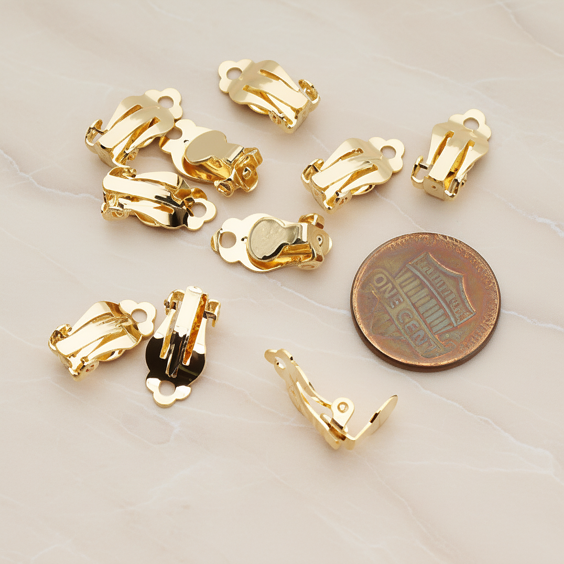 6mm Pad Clip-On Earring Finding for Non-Pierced Ears, 4 Pc - detail view 1 (ER.311)