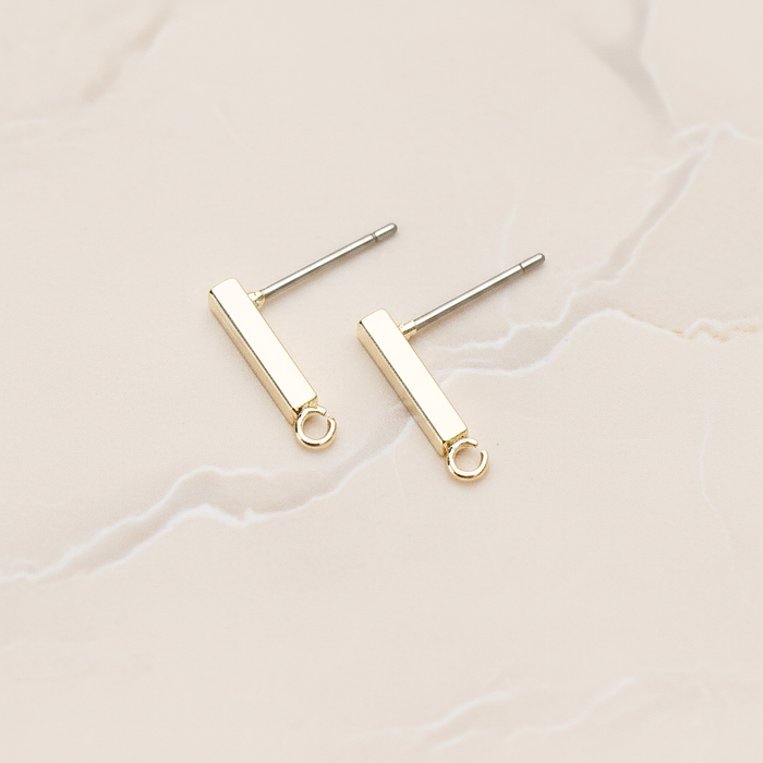 Simple Cube Bar Ear Post, 2 Pc (ER.342-03)