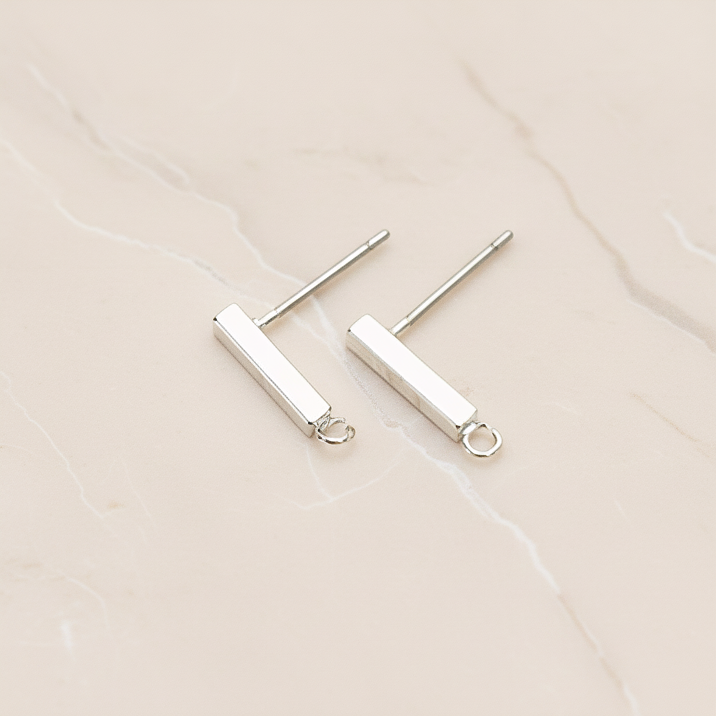 Simple Cube Bar Ear Post, 2 Pc (ER.342-03)