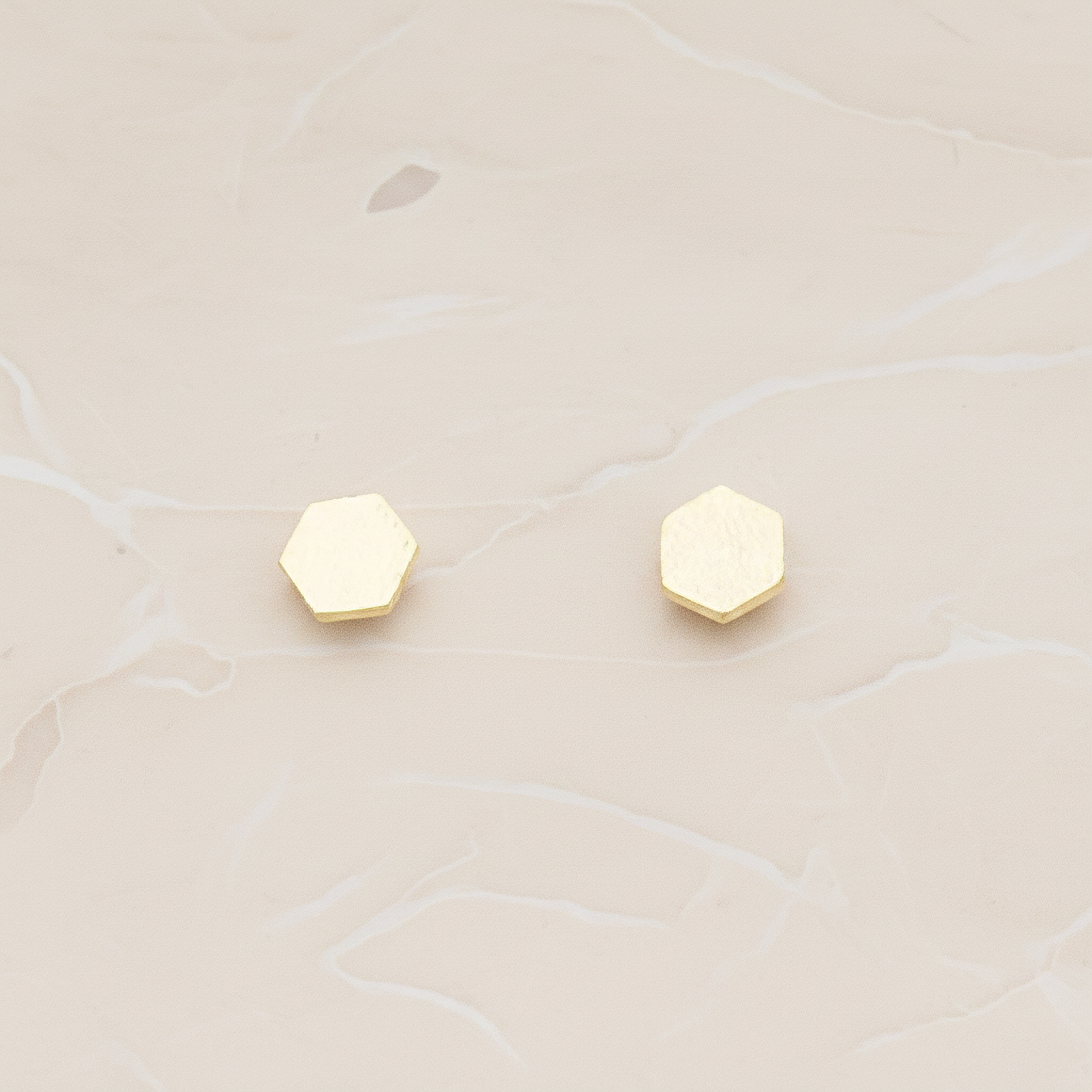 Satin Brushed Mini Star Ear Post, 2 Pc - Glossy Gold (ER.351-05)