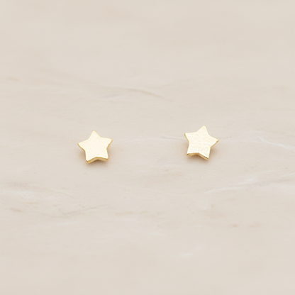 Simple Satin Brushed Geometric Mini Star Earpost, 2 Pc (ER.351-05)