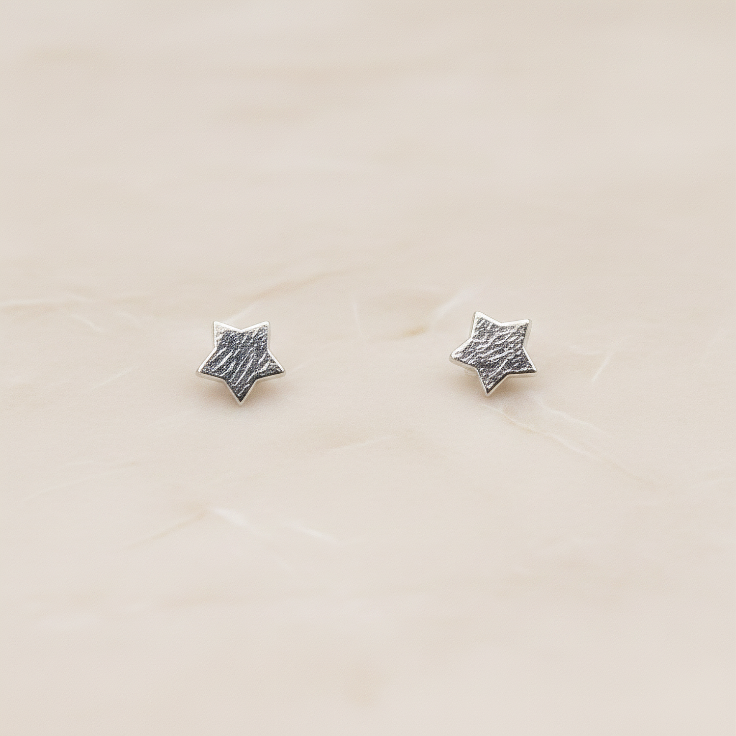 Simple Satin Brushed Geometric Mini Star Earpost, 2 Pc (ER.351-05)