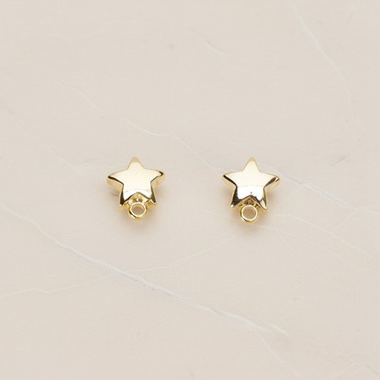 Simple Tiny Chubby Star Ear Post, 2 Pc (ER.359)
