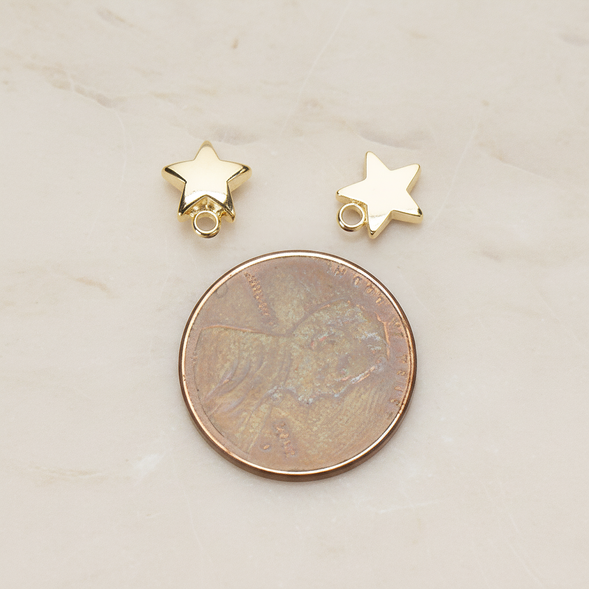 Simple Tiny Chubby Star Ear Post, 2 Pc - detail view 1 (ER.359)