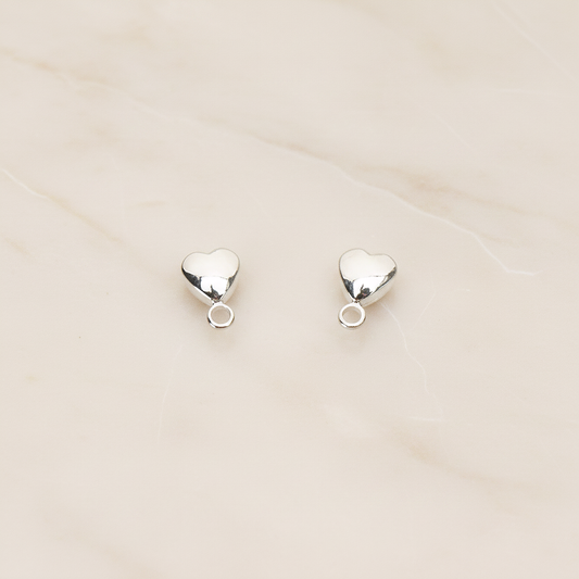Simple Tiny Chubby Heart Ear Post, 2 Pc (ER.361)