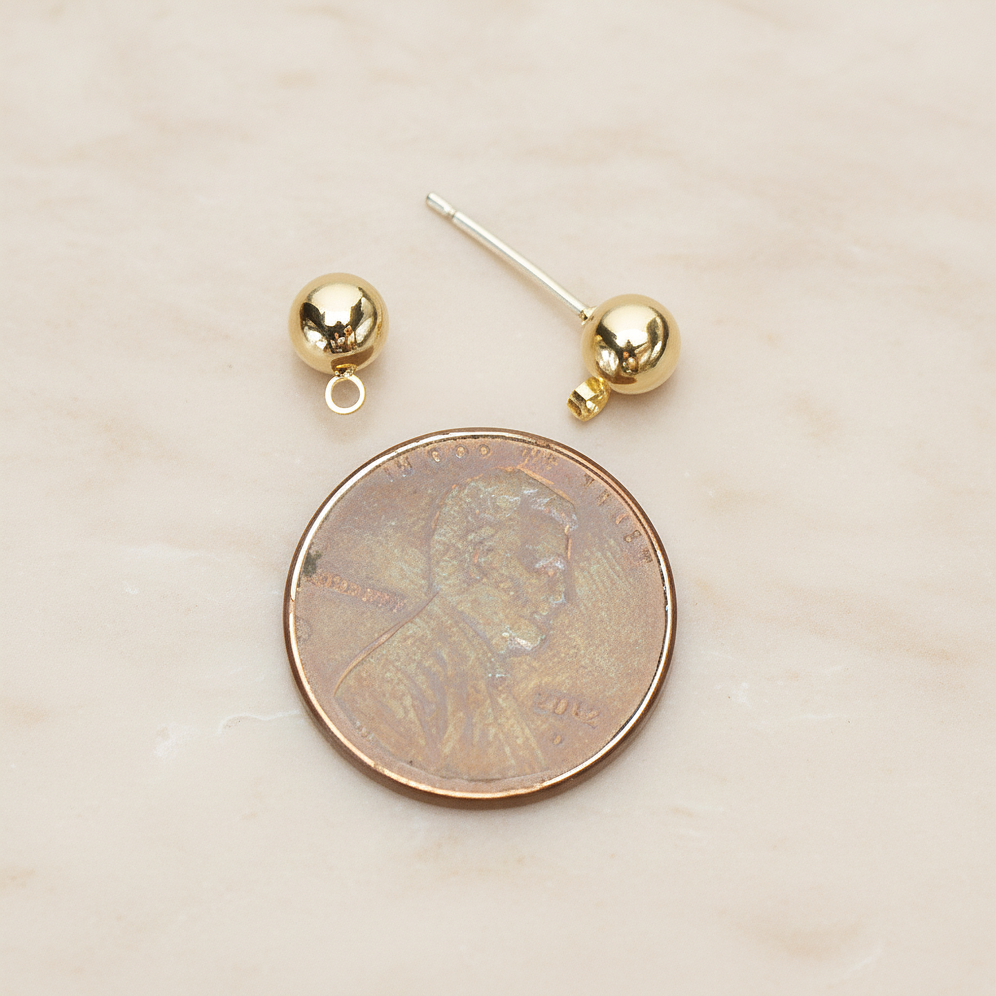 5mm Round Ball Ear Post, 2 Pc (ER.362)