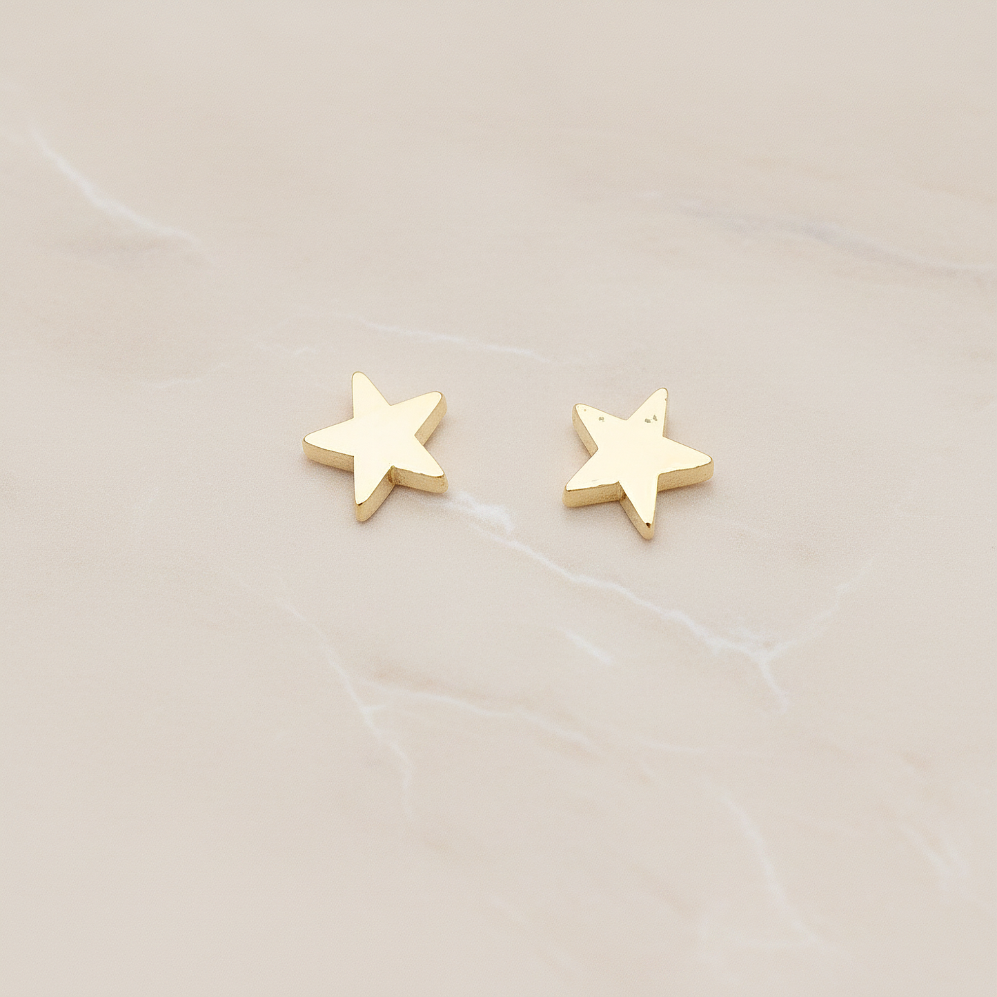 Simple Mini Star Ear Post, 2 Pc - Glossy Gold (ER.397)
