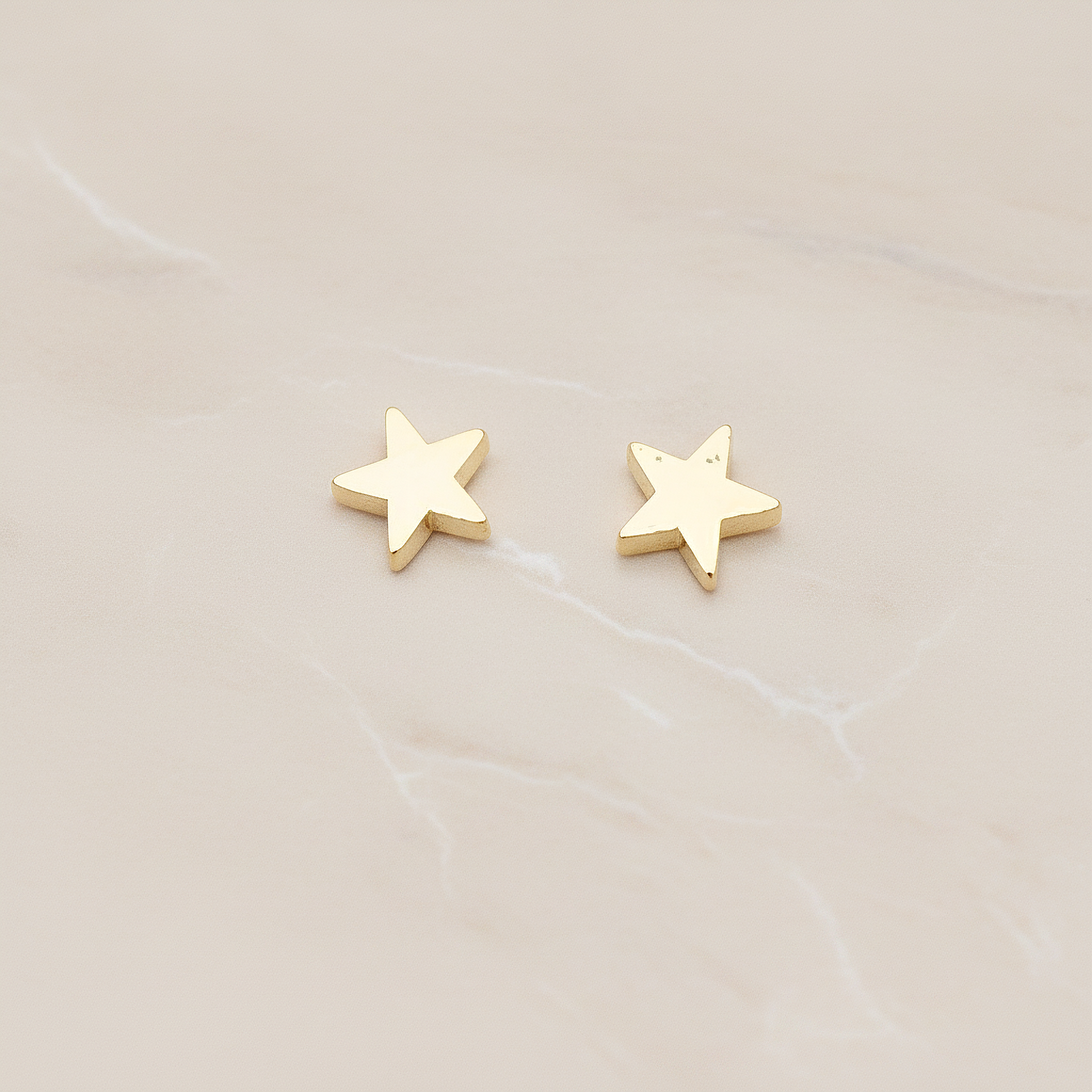 Simple Mini Star Ear Post, 2 Pc - Glossy Gold (ER.397)