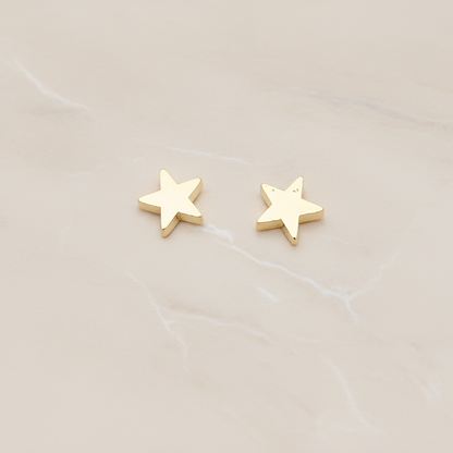 Simple Mini Star Ear Post, 2 Pc - Glossy Gold (ER.397)
