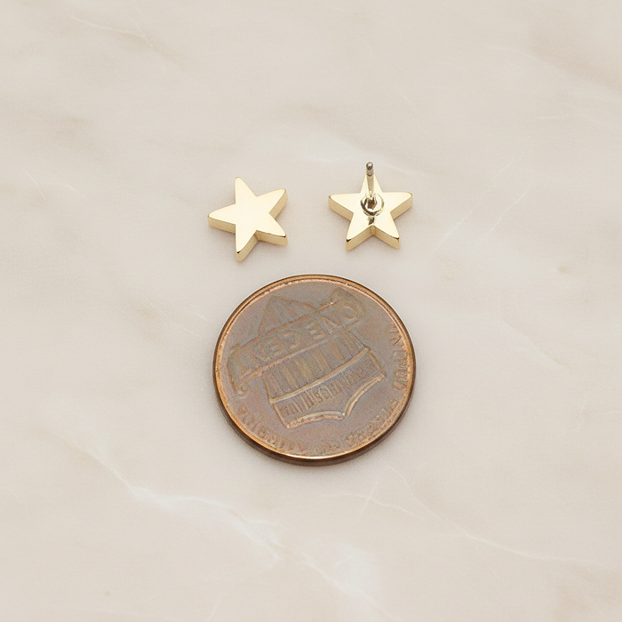 Simple Mini Star Ear Post, 2 Pc - detail view 1 (ER.397)