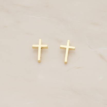 Simple Mini Cross Ear Post, 2 Pc (ER.398)