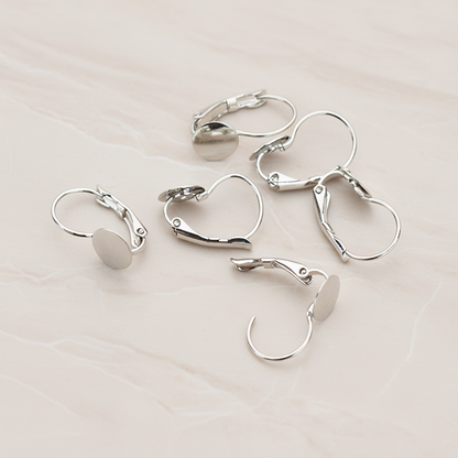 Round Pad Leverback Ear Wire, 6 Pc (ER.4000)
