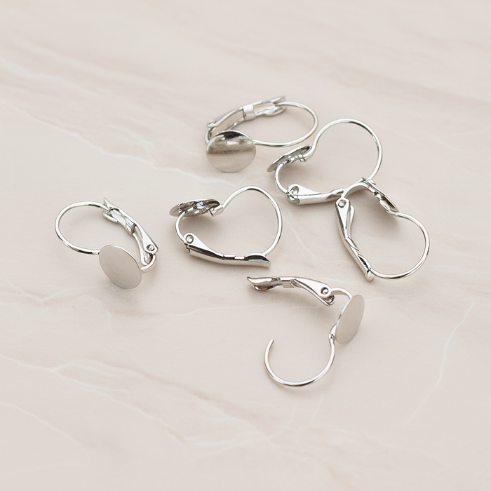Round Pad Leverback Ear Wire, 6 Pc (ER.4000)