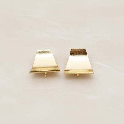Wave Square Ear Post, 2 Pc (ER.405)