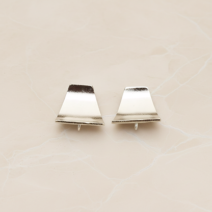 Wave Square Ear Post, 2 Pc (ER.405)