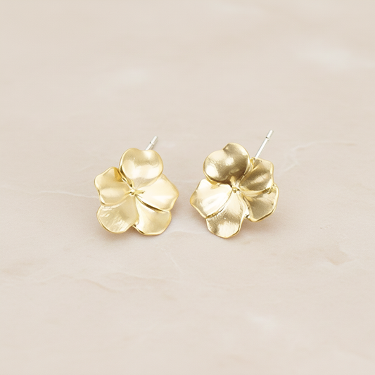Five Petal Flower Ear Post, 2 Pc (ER.435)
