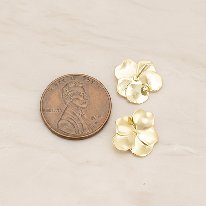 Five Petal Flower Ear Post, 2 Pc (ER.435)