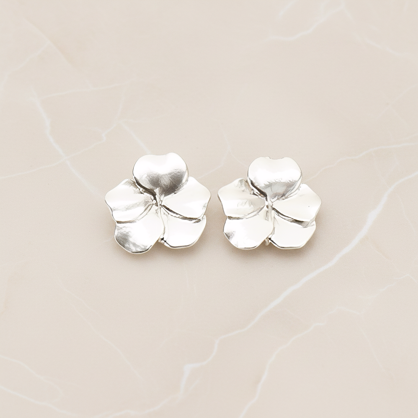 Five Petal Flower Ear Post, 2 Pc (ER.435)