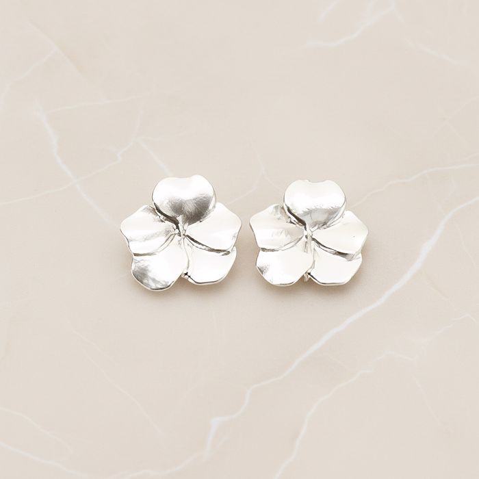 Five Petal Flower Ear Post, 2 Pc (ER.435)