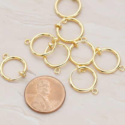 Round Hoop Earwire for Non-Pierced Clip-On Hoops, 8 Pc - detail view 1 (ER.659)