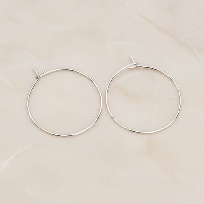 30mm Hoop Earwire, 6 Pc (ER.660)