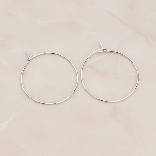 30mm Hoop Earwire, 6 Pc (ER.660)