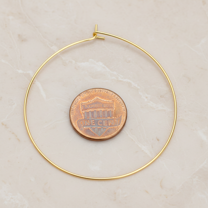 50mm Hoop Earwire, 6 Pc (ER.661)
