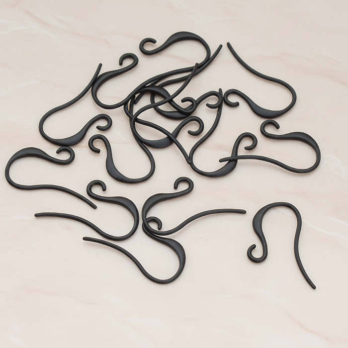 Long Curved French Ear Wire, 6 Pc (ER.665)