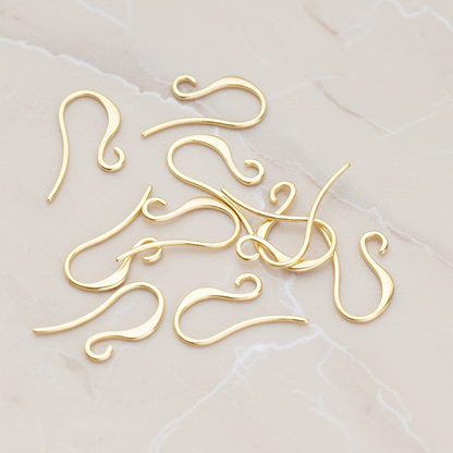 Long Curved French Ear Wire, 6 Pc (ER.665)