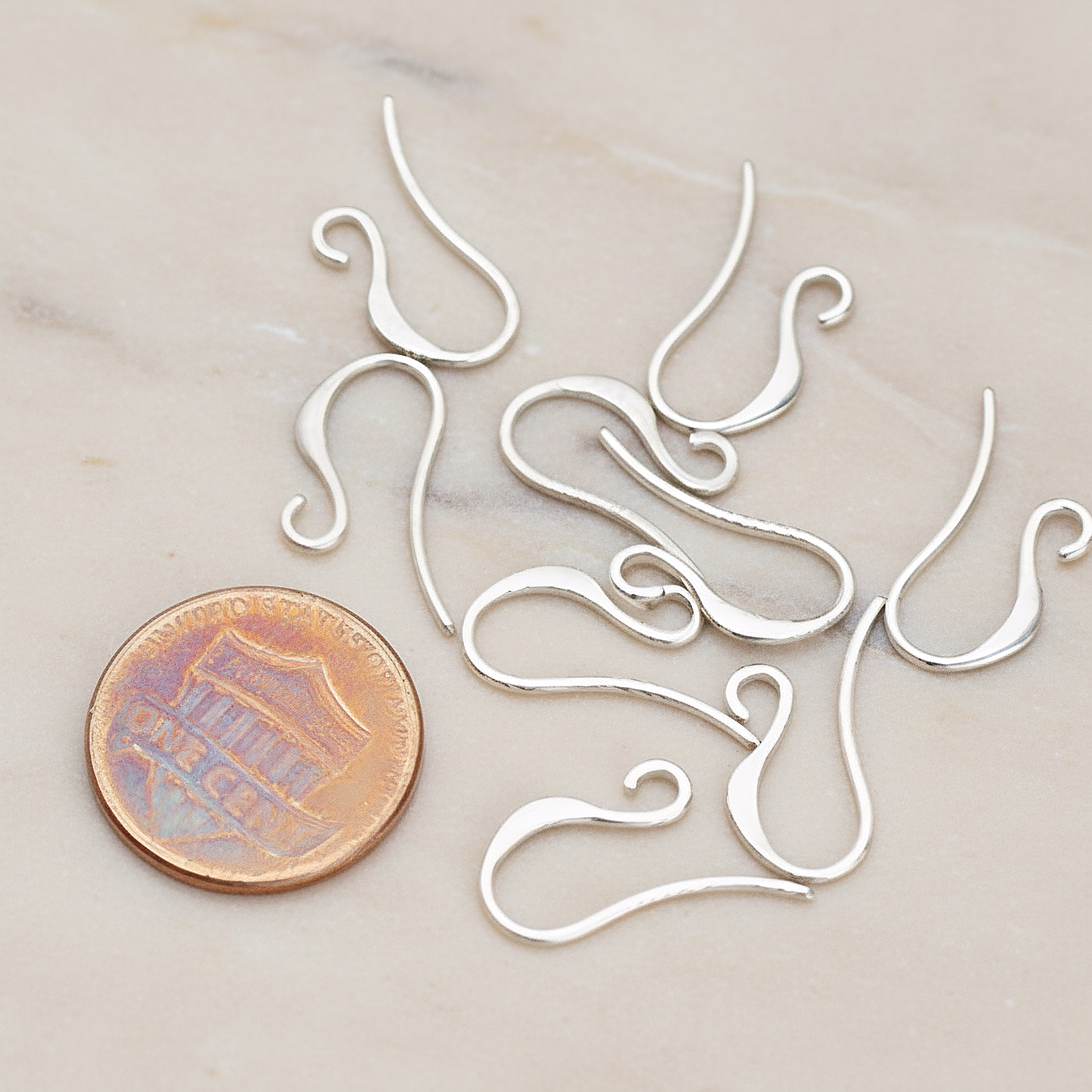 Long Curved French Ear Wire, 6 Pc (ER.665)