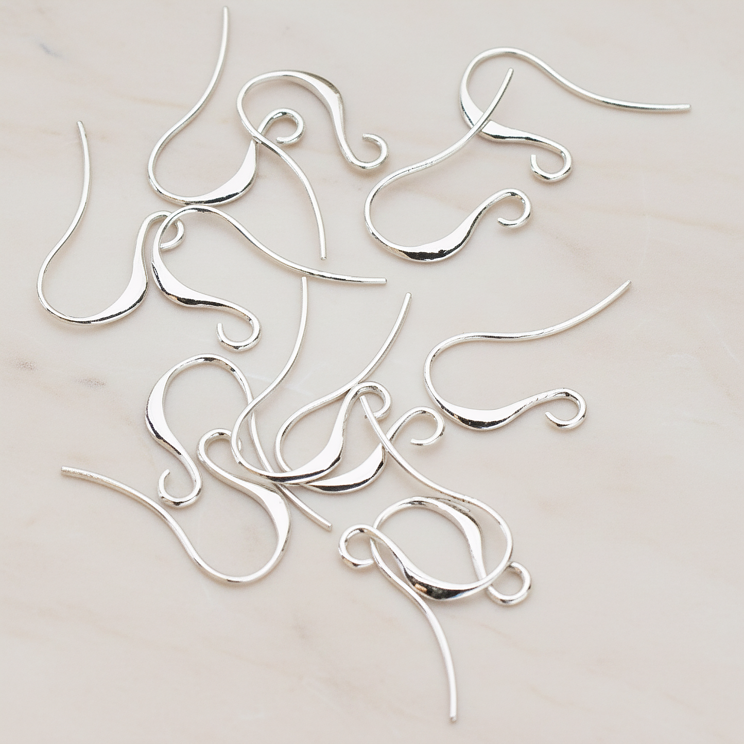 Long Curved French Ear Wire, 6 Pc (ER.665)