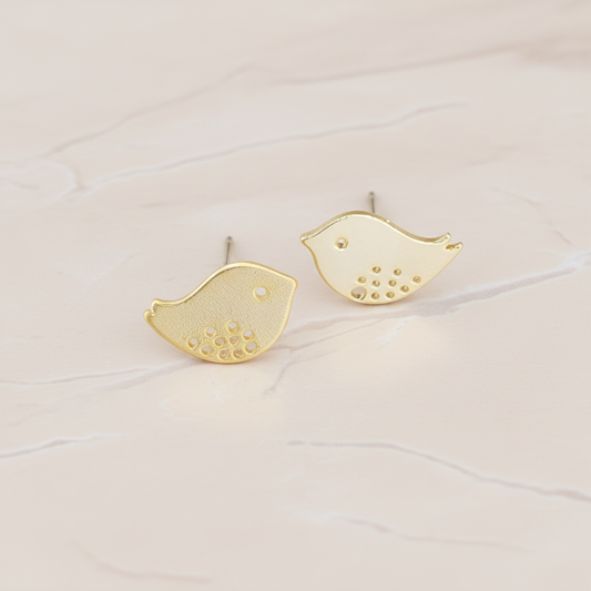 Sparrow Bird Ear Post, 2 Pc (ER.722)