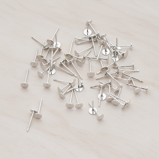 Round Pad with Titanium Ear Post, 12 Pc (ER.872)