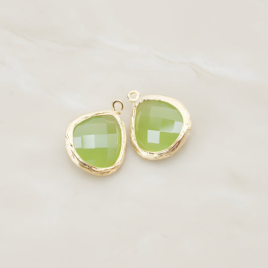 Organic Framed Glass Pendant, 2 Pc (FS.060)