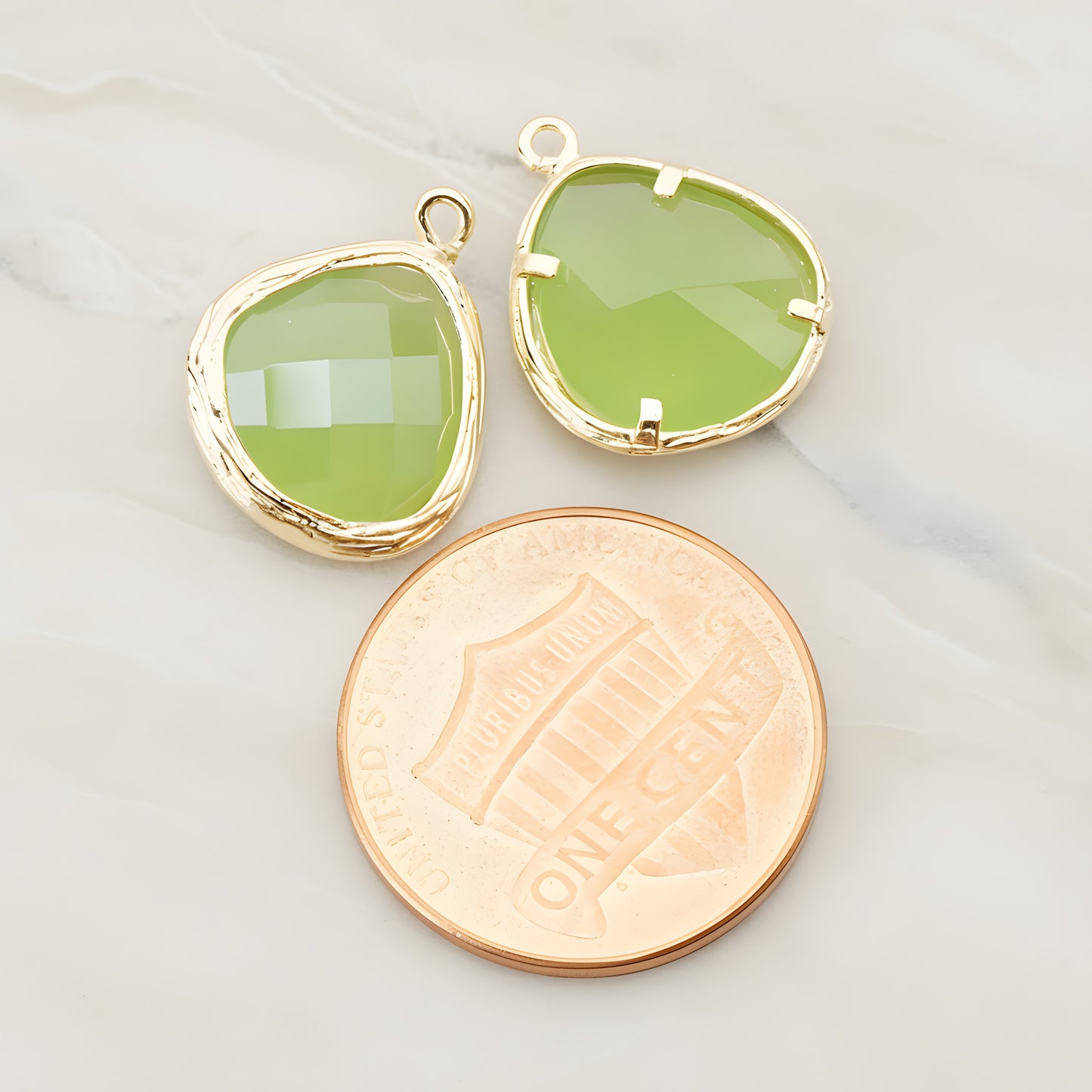 Organic Framed Glass Pendant, 2 Pc (FS.060)