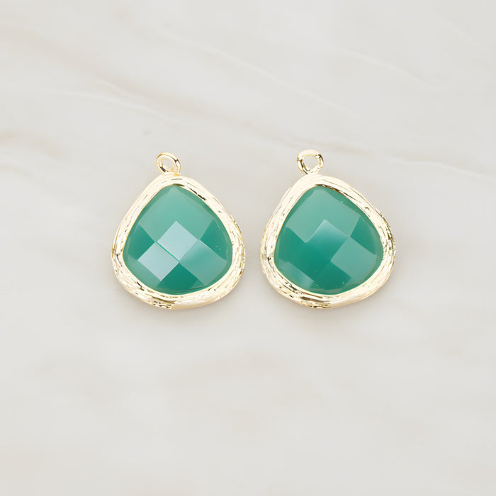 Organic Framed Glass Pendant, 2 Pc (FS.060)